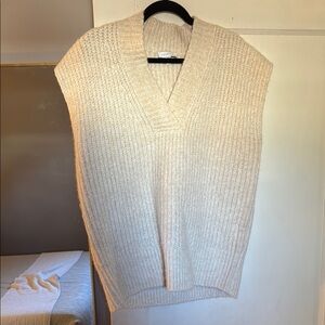 Topshop Cream Sweater Vest, Sz S
